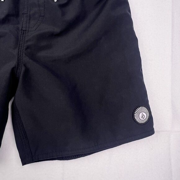 Volcom Boys' Medium (10)Standard Lido Solid Surf Swim Boardshorts Black EUC - Picture 7 of 13